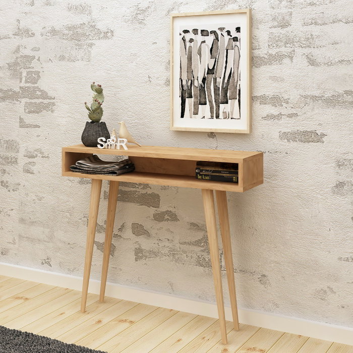 Hanah Home Aparador 2 Niveles Roble y Blanco 100x83.6x30 cm